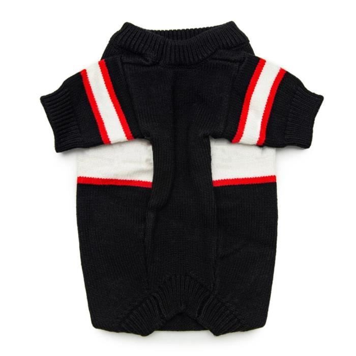 Manteau,Sweat à capuche pour chien, vêtement à la mode pour animaux de compagnie, chiot, bouledogue - Type Black and White-S