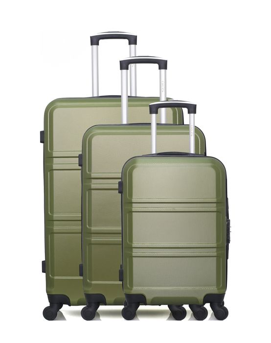 HERO Set de 3 Valises Utah Vert Kaki Mixte
