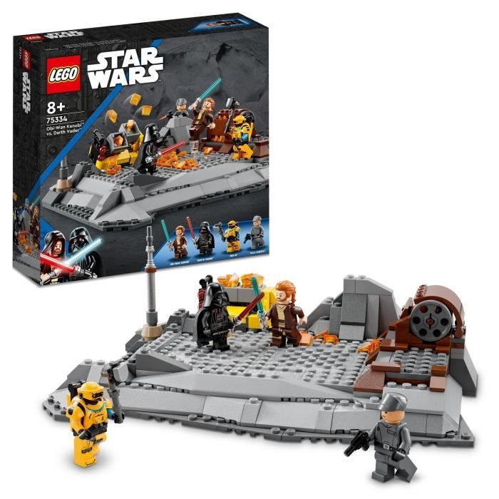 LEGO® 75336 Star Wars Obi-Wan Kenobi contre Dark Vador, Minifigurines, Sabres laser et Pistolet Blaster, dès 8 ans