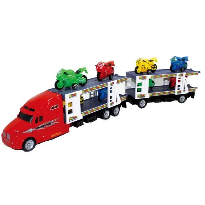 Luna transporteur de voitures avec moteurs junior 53 cm rouge 7 pièces