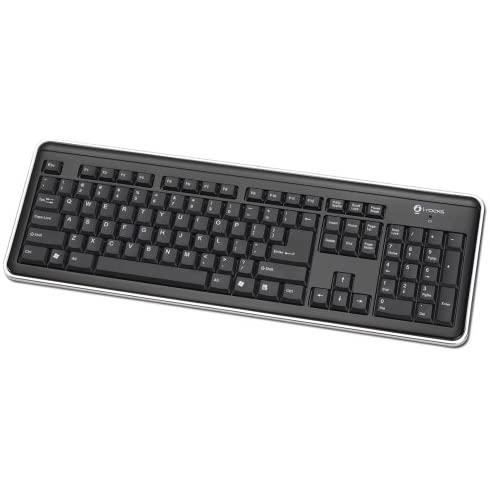 I-Rocks - 104-Key 2.4Ghz Wireless Keyboard Black