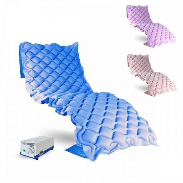 Matelas anti escarres | À air | Avec compresseur | PVC médical ignifuge | 200x90x7 cm | 130 cellules | Bleu | Mobi 1 | Mobiclinic