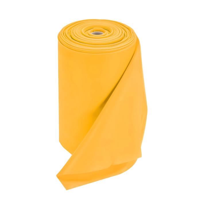 Bande de Résistance Élastique Musculation Yoga Gym Exercice Fitness 15Mx15CM Jaune