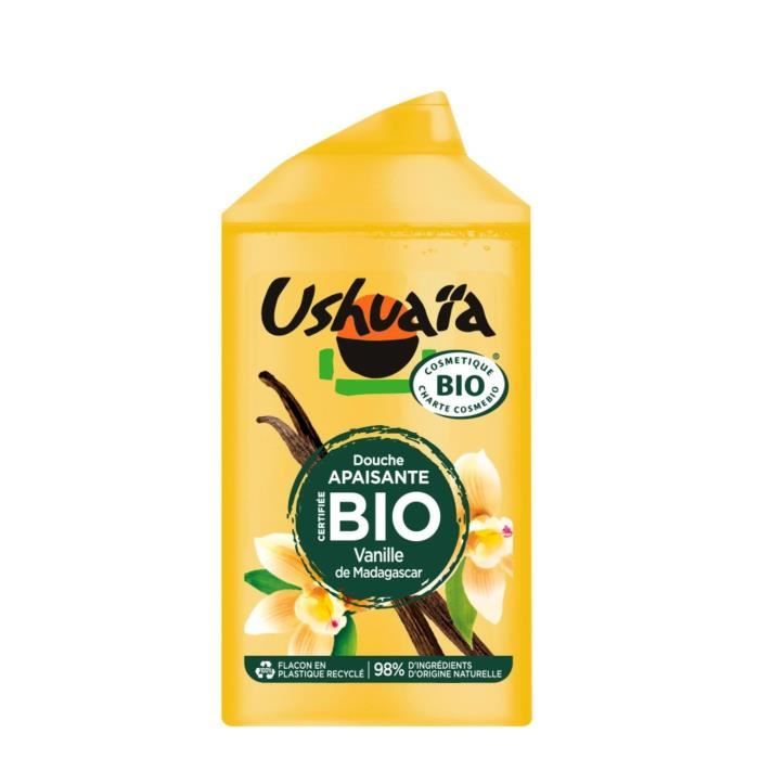 USHUAIA BIO Gel douche apaisante Vanille de Madagascar - 250 ml