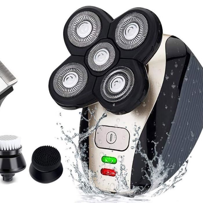 5 Blades Electric Shaver For Men 4D Floating Head Hair Trimmer USB Rechargeable Razor Rotate Face Brush