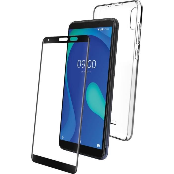 WIKO - PACK COQUE FLEXIBLE + VERRE TREMPE: WIKO Y80