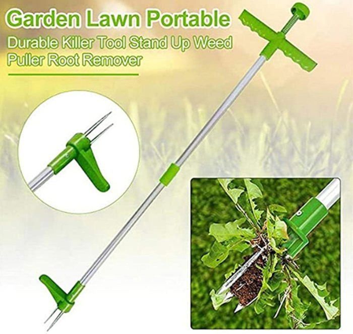 Extracteur De Mauvaises Herbes Debout – Outil Pédale Désherbage Racine Profonde Sans Se Baisser, Fer Robuste Pour Jardin Pelouse