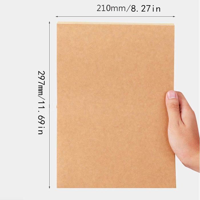 50 Feuilles De Papier Kraft Nature-eco - 8 X 14 Cm - Carton Kraft 380 G