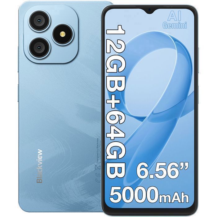 Blackview Wave 8C 4G Smartphone Débloqué,6,56'' HD - Téléphonie