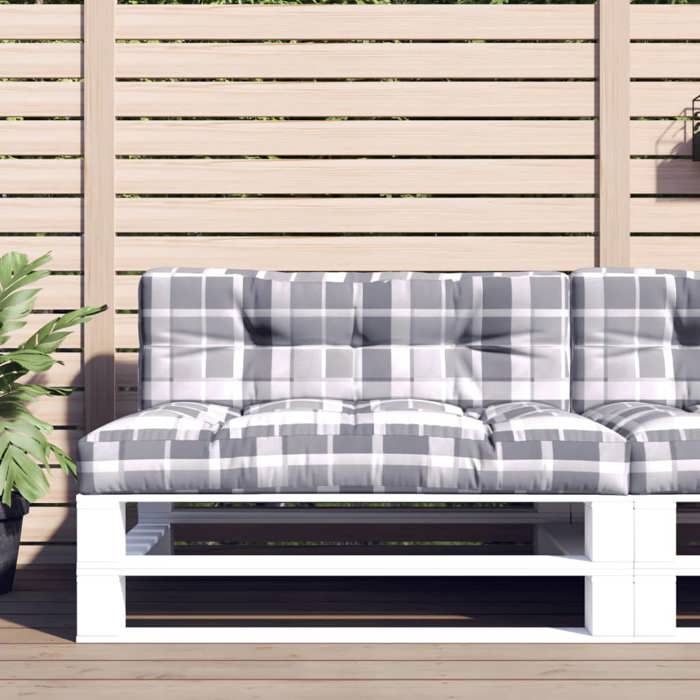 VidaXL Coussins de palette Lot de 2 carreaux - vue 4