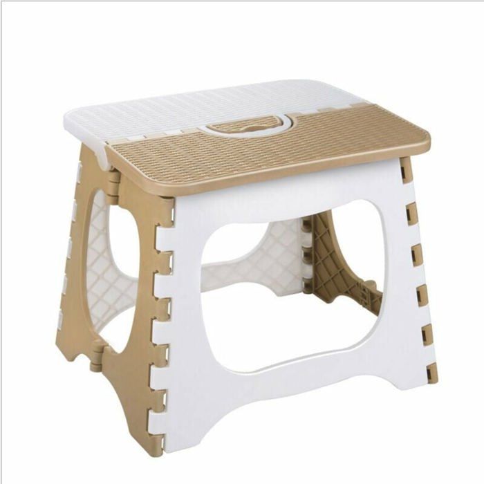 Marchepied pour enfants, tabouret de cuisine en bois de pin naturel avec rail de sécurité