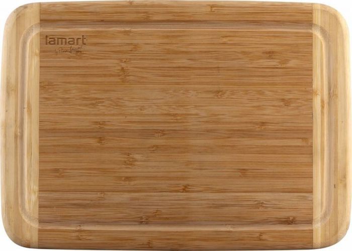 Bureau - LAMART - 42004666 - Bureau en bambou - Droit - Montage facile - Marron