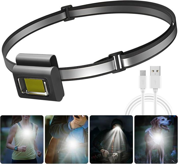 Mini lampe à pince à LED lampe frontale lampe de course lampe à pince magnétique puissante lampe de secours lampe pour chien