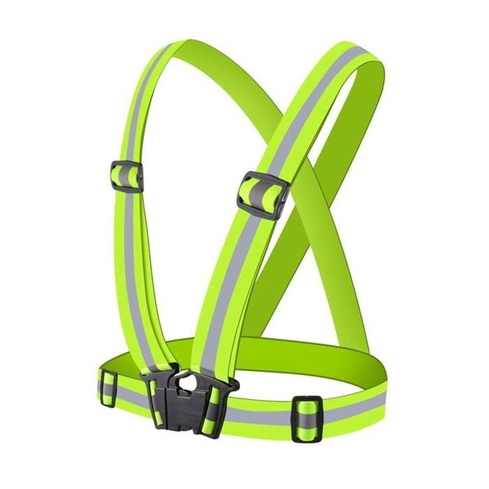 Lot De 2 Gilets De Sécurité Jaune Haute Visibilité - Taille Ajustable, Respirant, Pour Jogging, Vélo, Moto
