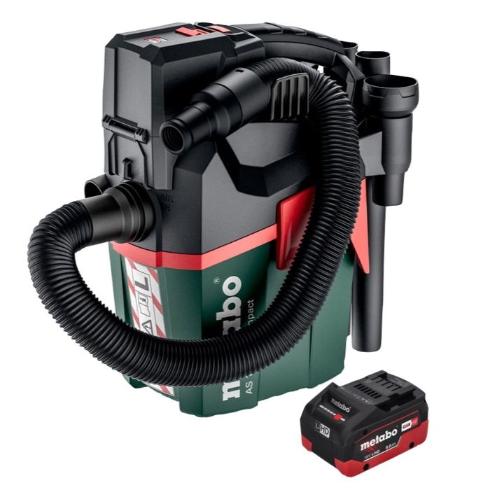 Aspirateur Sans Fil Metabo AS 18 L PC Compact – 18 V, 6L Classe L