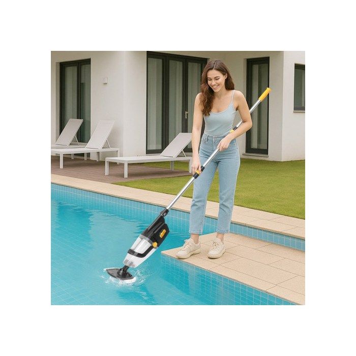 Aspirateur de piscine électrique à main - ALIGHTUP - Électrique Nettoyeur de piscine Batterie haute capacité - Noir+ Orange