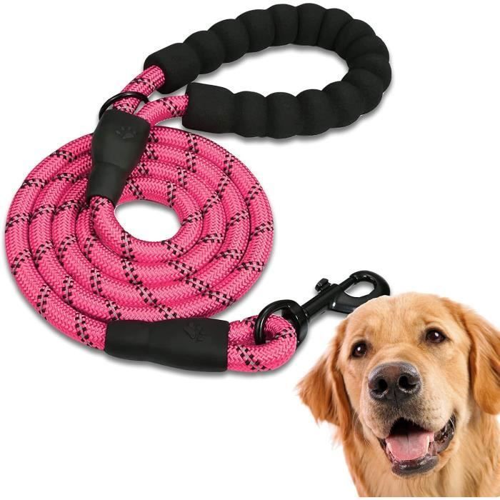 Comparer les prix de Laisse pour chien rembourrée poignée souple laisse pour petits moyens et grands chiens diamètre 12 cm (15 m multicol LAISSE