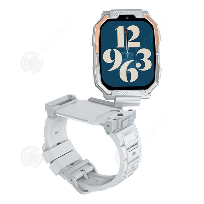 INN Montre connectée pour enfants Batterie 750 mAh Connectivité 4G Emplacement pour carte SIM amovible Suivi GPS Design unisexe