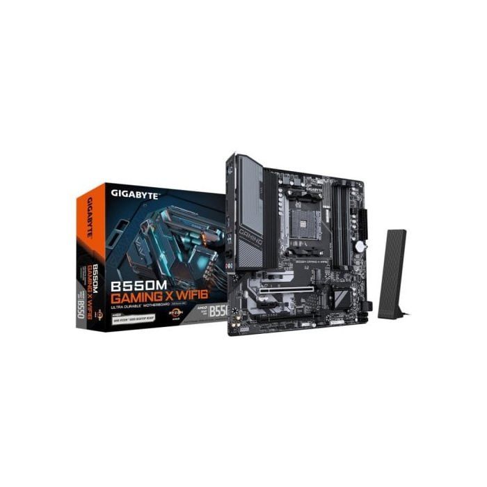 GIGABYTE B550M GAMING X WIFI6 Carte mère Processeurs AMD Ryzen 5000 VRM 5+3 phases jusqu'à 3200 MHz DDR4 1x .2 PCIe 4.0 + 1x .2 PCIe 3.0 Wi Fi 6 LAN 1 GbE USB 3.2 Gen 1 Neuf - vue 8