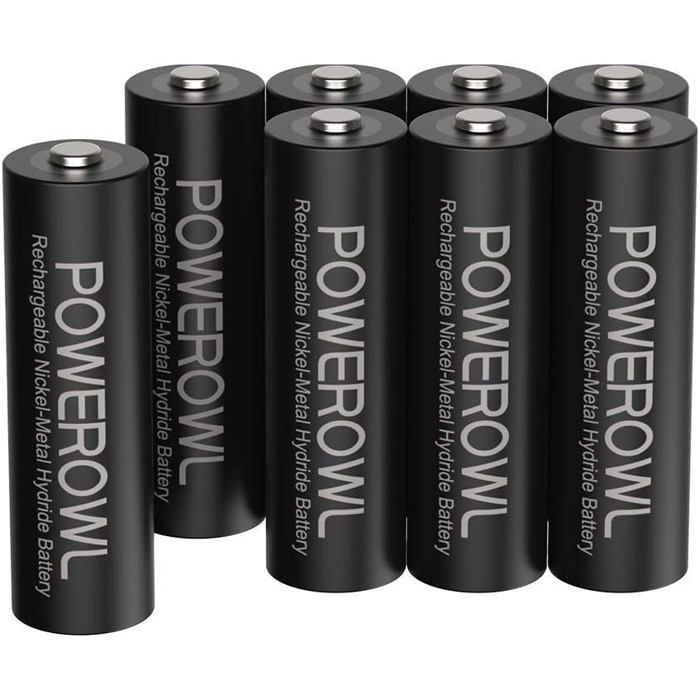 8Pcs Piles AA Rechargeables 2800mAh 1 2V LR6 NiMH Batterie Rechargeable 1200 Cycles Haute Capacité Accu (8AA)
