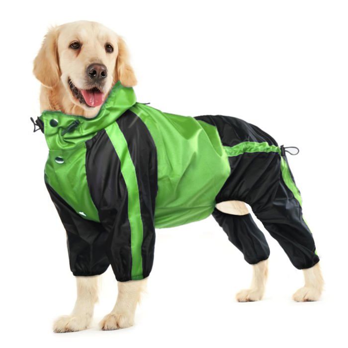 Comparer les prix de M-Imperméable pour chien à 4 pattes avec capuche poncho imperméable ajustable pour animaux de compagnie vêtement de pluie