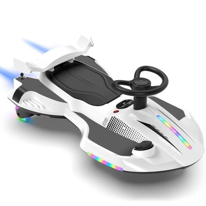 12V 4.5Ah KL-007 Voiture Électrique Enfants pour Enfants - LALAHO - Avec fonction de pulvérisation Blanc et noir