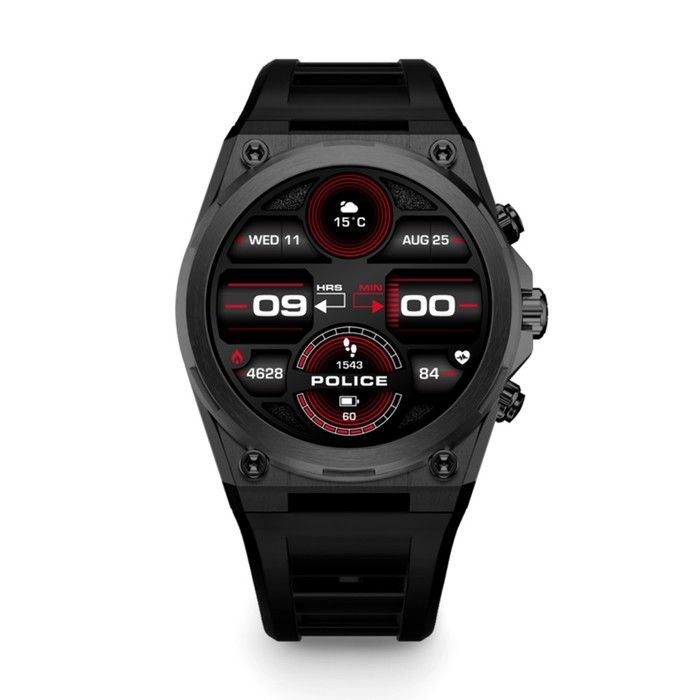 Montre connectée multifonction Police pour homme PEIUN00003X1 en métal noir