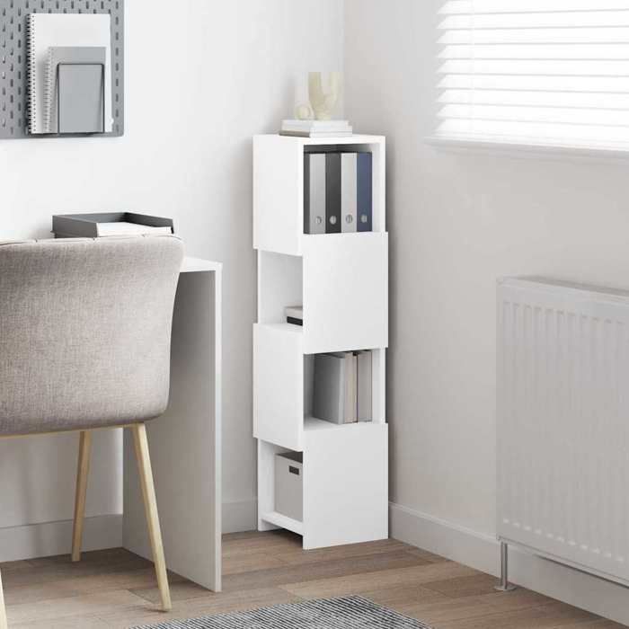 Meuble Rangement - HAOSHOP - Meuble dangle 25 5x25x102cm Bois dingénierie&01_42086
