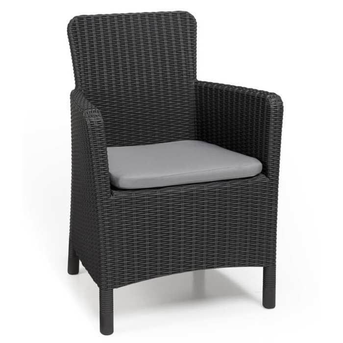 Fauteuil de jardin Allibert by KETER IOWA En résine imitation rotin tressé Coloris : Avec coussin - vue 2