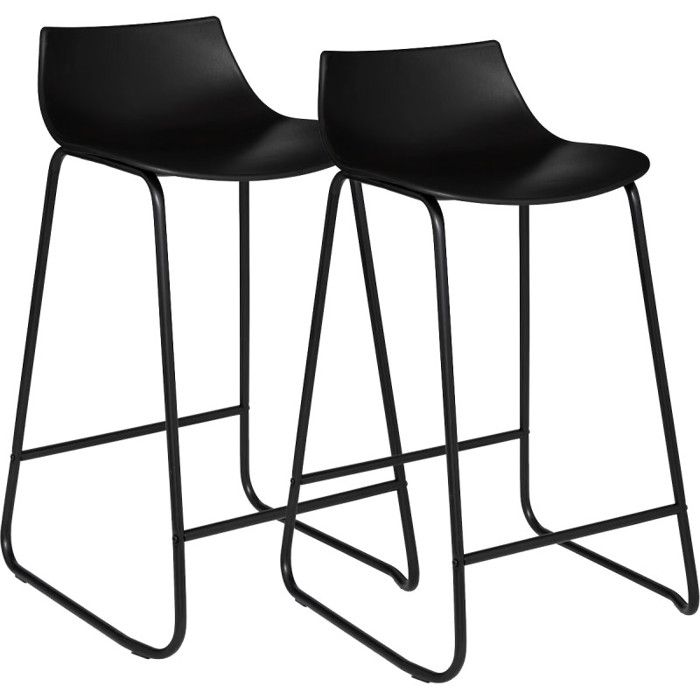 Lot de 2 tabourets bar Design Otac Atmosphera - 47x48 5x82 - Noir Lot de 2 tabourets bar Design Otac Atmosphera - 47x48 5x82 - Noir