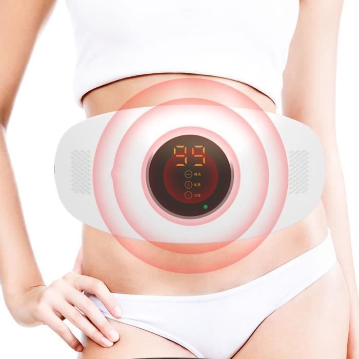 Ceinture De Massage Vibrante Pour Abdominaux – 6 Niveaux D'intensité, Sans Fil, écran LCD, Pour Ventre/cuisses/bras (vert/blanc)