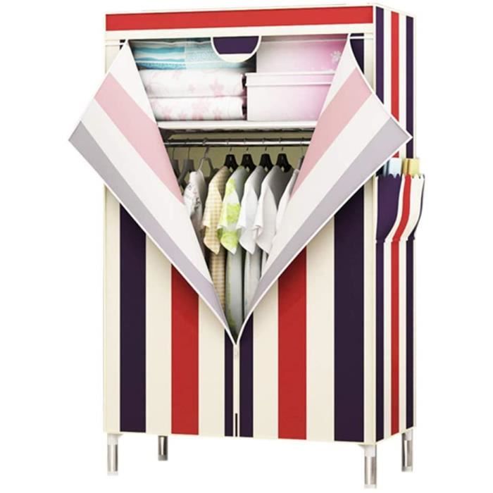 Petit Armoire de Rangement en Tissu avec Fermetureéclair, Armoire en