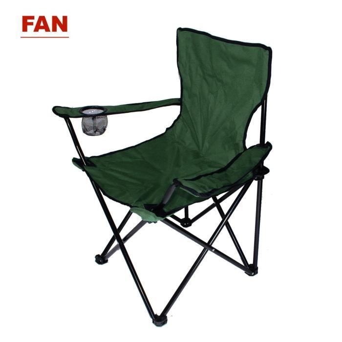 FAN Chaise Pliante Camping Portable Fauteuil Camping (vert foncé)