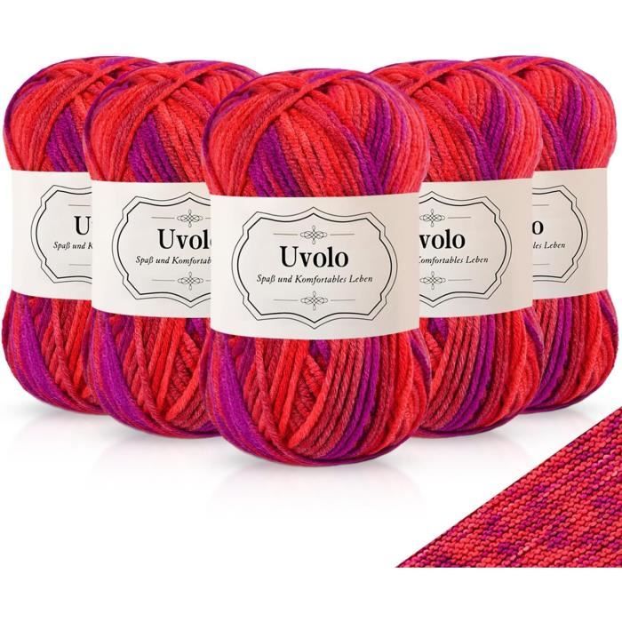 Fil Dégradé Chiné 300g 1140m - 4 Fils Coton Polyacrylique - Tricot Crochet Bois