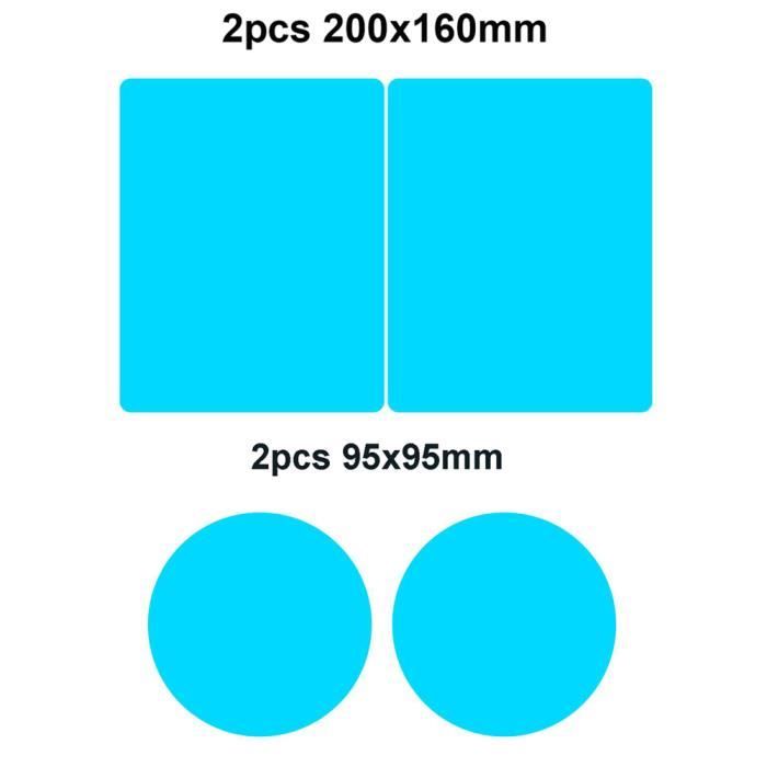 Lot De 4 Films Anti-Pluie Pour Rétroviseurs De Voiture - Film PET Anti-Buée, Anti-Éblouissement, Facile à Poser (145x100mm)