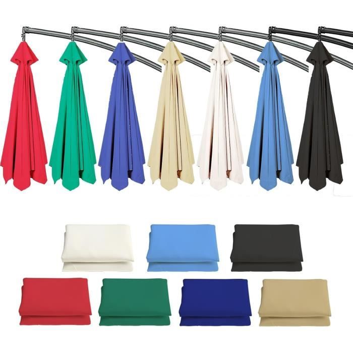 Housse Remplacement Parasol 8 Baleines Toile De Parasol Rechange 6/8