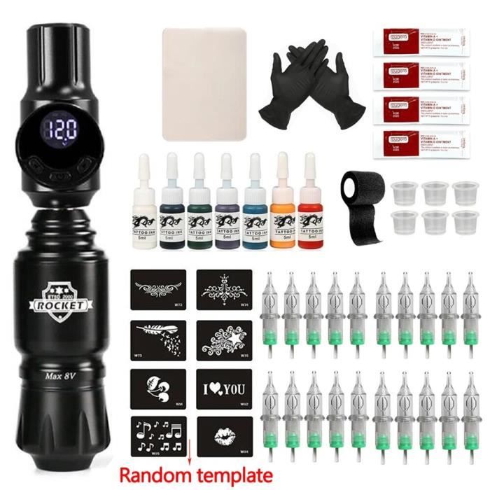 Drfeify Stylo de tatouage rotatif sans fil Machine à tatouer rotative