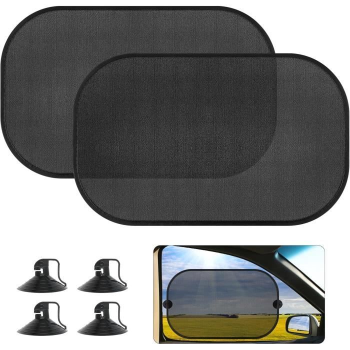 Pare-soleil Voiture Bébé - 2 Protections Vitres Arrière Avec Ventouses - Anti-UV Et Design Enfant