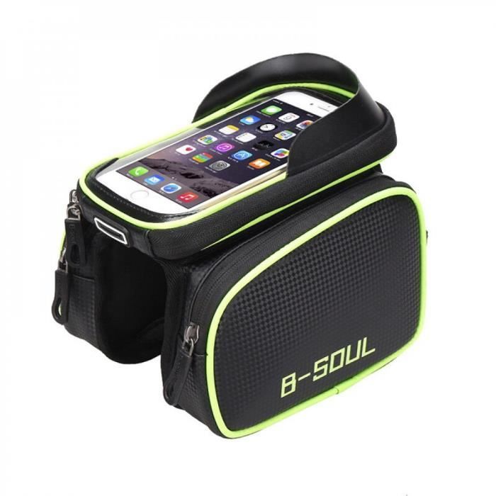 Sac Pour Velo No5983 Vertvelo Velo Avant Cadre Sac Tube Sacoche Double Poche Telephone Portable Velo Accessoires Sac D Equitation Prix Pas Cher Cdiscount