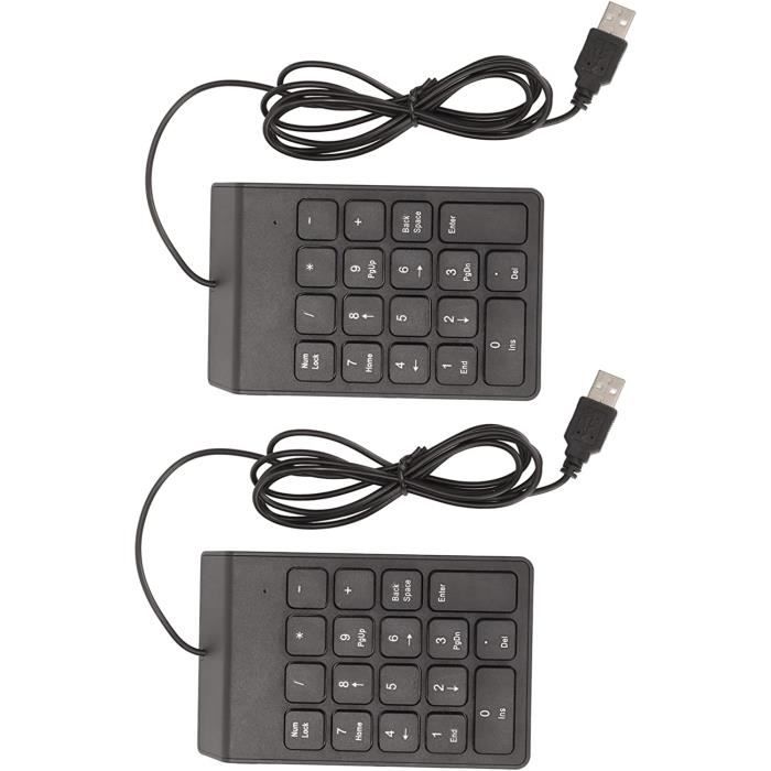 EIMSOAH Pavé Numérique USB 18 Touches - Clavier Numérique Compact Pour Ordinateur Portable (Noir)