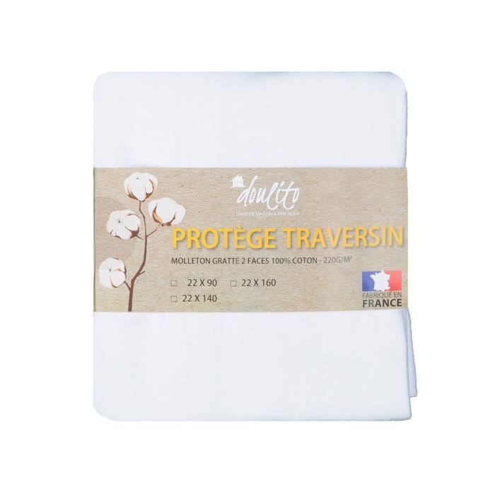 Protège traversin Doulito - 22x160 cm - Made in France - Coton - Blanc 160  - Cdiscount