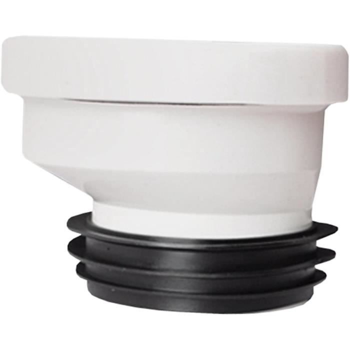 Raccord De Cuvette WC Droit Ou Excentrique | En PVC | Pour Ajustement Précis à L'Évacuation (Décalage 0, 2, 5 Ou 10 Cm)