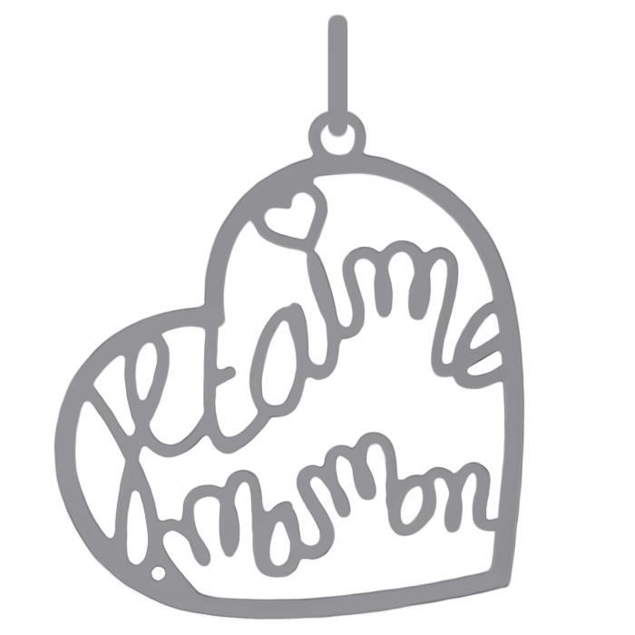 Pendentif Cœur "Je t’aime Maman" en Argent 925