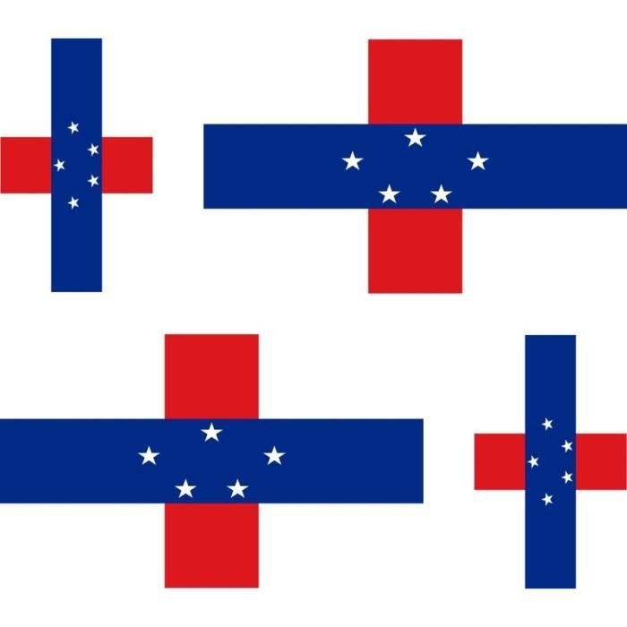 4 Autocollant Sticker Drapeau Antilles Nerlandaises Cdiscount Auto