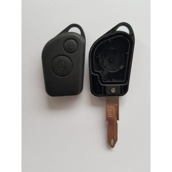 OCIODUAL Coque Clé Plip pour Peugeot 106 206 306 406 2 Bouton Sans