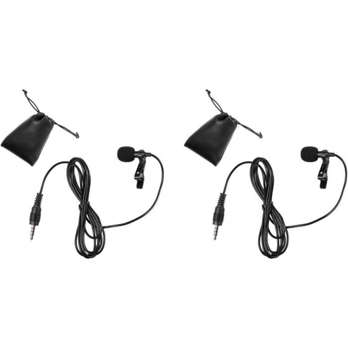 20 Clips Micro Cravate Toyvian - Noir, ABS | Pour Micro Lavalier | Fixation Revers Col | 2.3x1.7cm