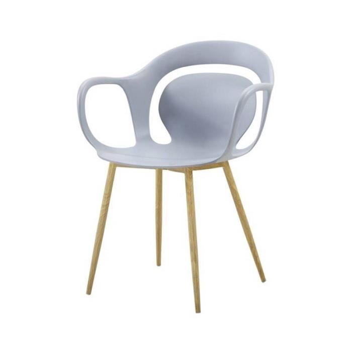 fauteuil sven assise moderne gris naturel achat vente fauteuil cdiscount