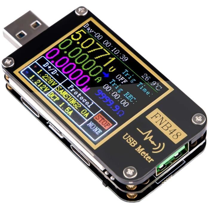 Heemol Testeur USB C 240 W 4-30 V 0-12 A Multimètre Numérique De