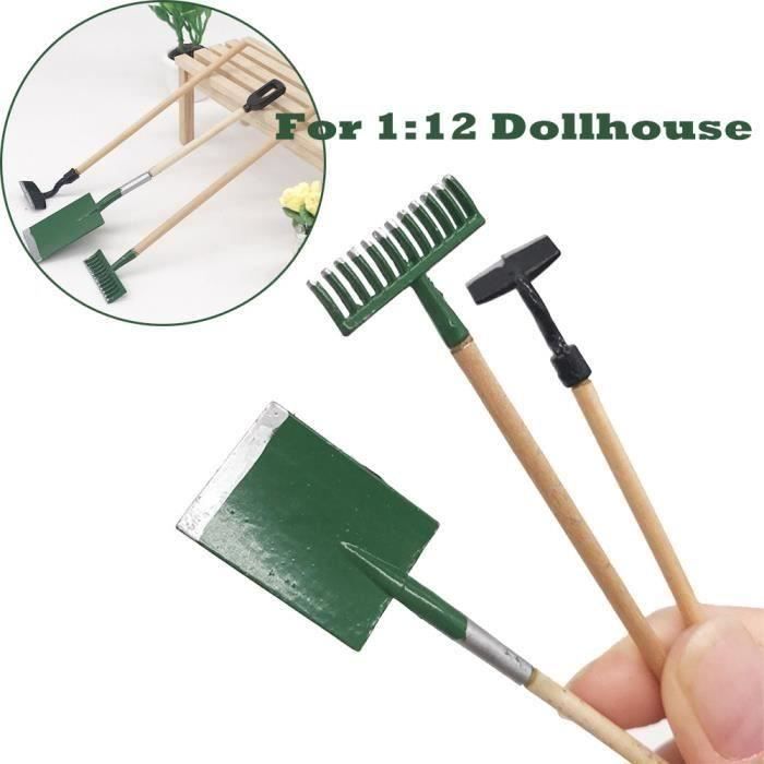 Boîte à outils miniature - Modèle 1:12 - Acier inoxydable - Rouge - Pour maison de poupée Boîte à outils miniature - Modèle 1:12 - Acier inoxydable - Rouge - Pour maison de poupée