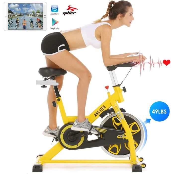 Velo d Appartement a l Interieur Velo Fitness Sport avec Resistance Ajustable Ecran LCD Velo d Entrainement Fixe pour Adultes Perso Cdiscount Sport